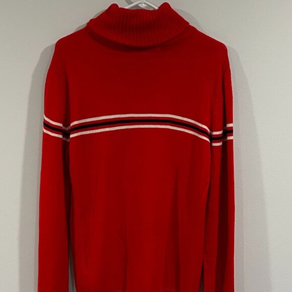 Perfect Moment Wool Striped Ski Sweater in Red Size L - Picture 11 of 11